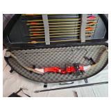 Bear Centershot Compound Target Bow with Hard Case, Stabilizer, Check It Site, Arrows Bear Centershot Compound Target Bow with Hard Case, Stabilizer, Check It Site, Arrows