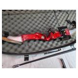 Bear Centershot Compound Target Bow with Hard Case, Stabilizer, Check It Site, Arrows Bear Centershot Compound Target Bow with Hard Case, Stabilizer, Check It Site, Arrows