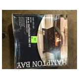 Hampton Bay Tipton 34.00 in. W Rubbed Bronze Steel Wood Outdoor Fire Pit with Screen and Poker Included Customer Returns See Pictures Hampton Bay Tipton 34.00 in. W Rubbed Bronze Steel Wood Outdoor Fire Pit with Screen and Poker Included Customer Returns See Pictures