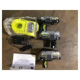 RYOBI ONE+ 18V Lithium-Ion HIGH PERFORMANCE Starter Kit with 2.0 Ah Battery, (2) 4.0 Ah Batteries, and Charger  Customer Returns See Pictures RYOBI ONE+ 18V Lithium-Ion HIGH PERFORMANCE Starter Kit with 2.0 Ah Battery, (2) 4.0 Ah Batteries, and Charger  Customer Returns See Pictures