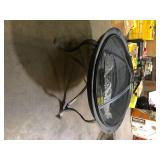 Hampton Bay Sadler 29.33 in.W Rubbed Bronze Steel Wood Outdoor Fire Pit with Cover and Poker Included    Customer Returns See Pictures Hampton Bay Sadler 29.33 in.W Rubbed Bronze Steel Wood Outdoor Fire Pit with Cover and Poker Included    Customer Returns See Pictures