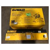 Dewalt 15 Amp Corded 12 in. Double Bevel Sliding Compound Miter Saw  & Compact Miter Saw Stand Customer Returns See Pictures Dewalt 15 Amp Corded 12 in. Double Bevel Sliding Compound Miter Saw  & Compact Miter Saw Stand Customer Returns See Pictures