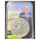 2023-W AMERICAN SILVER EAGLE NGC MS70 TRUMP SLAB 2023-W AMERICAN SILVER EAGLE NGC MS70 TRUMP SLAB