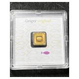 1 GRAM .999 FINE GOLD GEIGER BAR 1 GRAM .999 FINE GOLD GEIGER BAR