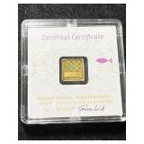 1 GRAM .999 FINE GOLD GEIGER BAR 1 GRAM .999 FINE GOLD GEIGER BAR
