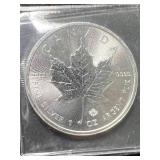 2019 CANADIAN MAPLE LEAF 1 TROY OZ .9999 FINE SILVER 2019 CANADIAN MAPLE LEAF 1 TROY OZ .9999 FINE SILVER