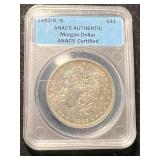 1882-O/S US MORGAN SILVER DOLLAR ANACS CERTIFIED 1882-O/S US MORGAN SILVER DOLLAR ANACS CERTIFIED