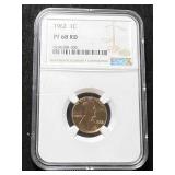 1962 PROOF LINCOLN CENT NGC PF68 RD 1962 PROOF LINCOLN CENT NGC PF68 RD