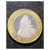 .6 TROY OZ .999 FINE SILVER NATIVE AMERICAN SERIES CASINO TOKEN .6 TROY OZ .999 FINE SILVER NATIVE AMERICAN SERIES CASINO TOKEN