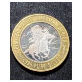 .6 TROY OZ .999 FINE SILVER NATIVE AMERICAN SERIES CASINO TOKEN .6 TROY OZ .999 FINE SILVER NATIVE AMERICAN SERIES CASINO TOKEN