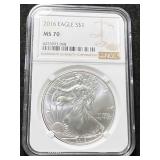 2016 AMERICAN SILVER EAGLE NGC MS70 2016 AMERICAN SILVER EAGLE NGC MS70