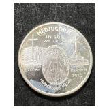1 TROY OZ .999 FINE SILVER QUEEN OF PEACE ROUND 1 TROY OZ .999 FINE SILVER QUEEN OF PEACE ROUND