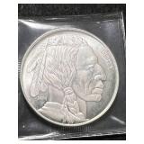 1 TROY OZ .999 FINE SILVER BUFFALO INDIAN ROUND 1 TROY OZ .999 FINE SILVER BUFFALO INDIAN ROUND