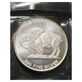 1 TROY OZ .999 FINE SILVER BUFFALO INDIAN ROUND 1 TROY OZ .999 FINE SILVER BUFFALO INDIAN ROUND