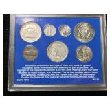 6 DECADES OF AMERICAN SILVER COINAGE 7 COIN SET 6 DECADES OF AMERICAN SILVER COINAGE 7 COIN SET