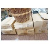 Ceramic Pears (6 cases and a basket)