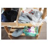Hats and Wooden Shelf/Display Rack