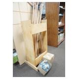 55" Hiking Sticks, Metal Reinforced Tip Covers & Display Stand