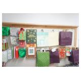 Wall of Gift Bags, Tissue Paper, and Wrapping Paper