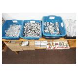 Flatware, Poly Bins, Drain Stoppers, Chili Peppers and Wagons Hanging Decor