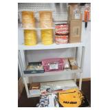 3-Tier Rack and Contents (rope, shot glasses, fishing stuff)