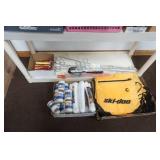 3-Tier Rack and Contents (rope, shot glasses, fishing stuff)