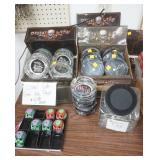 tweezers, glass & resin ash trays