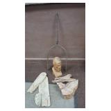 Vintage Antique Spur & Wood Carving