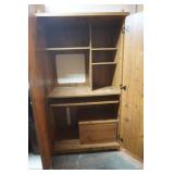 Wooden Computer Cabinet 33"x 64"x 19"