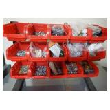 Fastener hardware and organizing rack