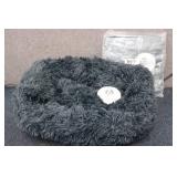 2 VIVAGLORY ROUND DARK GREY DOG BED...