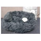 2 VIVAGLORY ROUND DARK GREY DOG BED...
