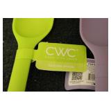5 COOK WITH COLOR SILICONE SPOONS...