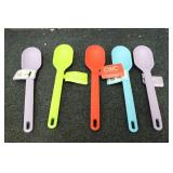 5 COOK WITH COLOR SILICONE SPOONS...