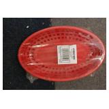 12 Pack of red oval serving baskets...