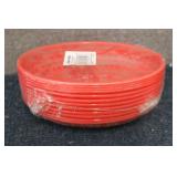 12 Pack of red oval serving baskets...