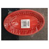 12 Pack of red oval serving baskets...