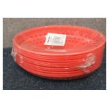 12 Pack of red oval serving baskets...
