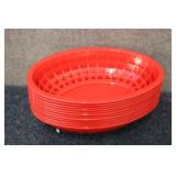 12 Pack of red oval serving baskets...