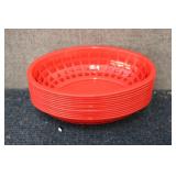 12 Pack of red oval serving baskets...
