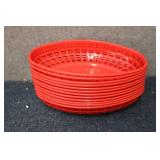 12 Pack of red oval serving baskets...