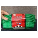 12 Pack of red oval serving baskets...