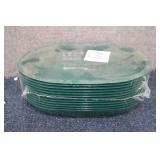 12 Pack of green oval serving baske...
