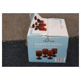 Set of 4 Ribbed Glasses...