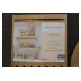 Bamboo stackable shelf and 2 tier t...