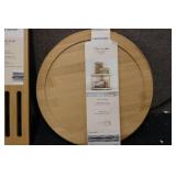 Bamboo stackable shelf and 2 tier t...
