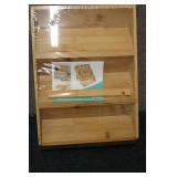 Bamboo wooden spice rack/ display s...