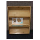 Bamboo wooden spice rack/ display s...