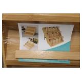 Bamboo wooden spice rack/ display s...