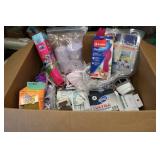 OVERSTOCK BOX Sponges, Tissues, Zip...